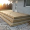 Multi-level wood deck