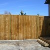 Pressure treated stained fence