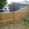 Wood fence slope