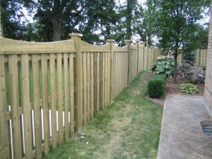 Emeryville scalloped wood fence