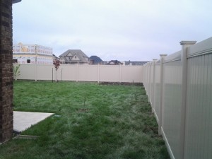 Almond vinyl fence in belle river