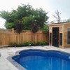 Cedar fence and shed in Lakeshore on