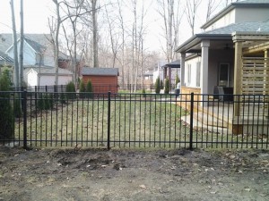 Black aluminum fence in lasalle on
