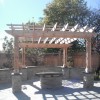 Cedar Pergola with stone collums