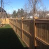 Stepped wood fence
