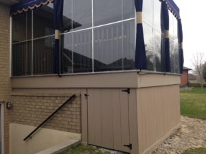 composite deck with awning