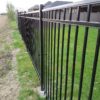 montage iron fence with bufftech vinyl fence