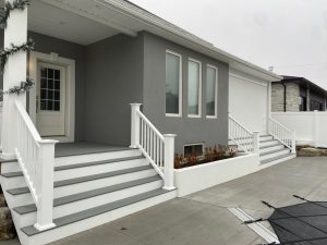 white PVC deck
