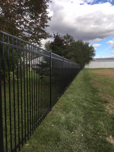 6' tall black iron fence