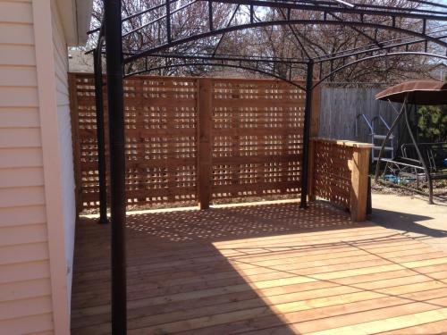 wood privacy screen