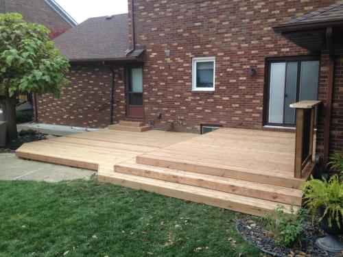 new wood deck
