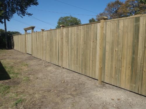 flat wood fence