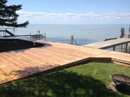 Pressure treated deck belle river on