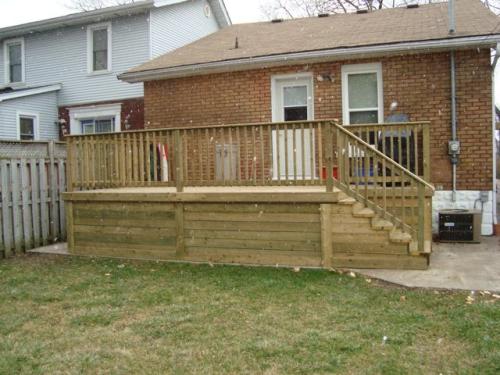 Windsor pressure treated deck with skirting